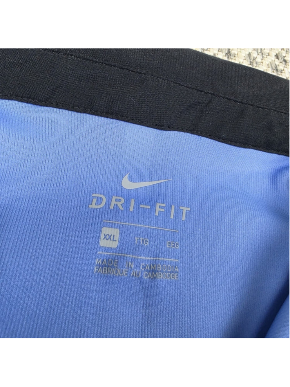 Nike Dri-FIT Roger Federer RF Tennis Polo Shirt Blue Black XXL - Picture 5 of 12